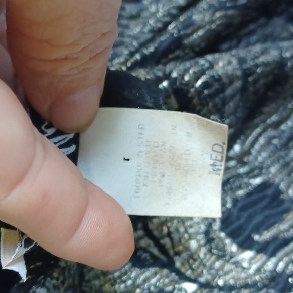 Vintage Jeri Marque Foil Blouse 80s Retro Polyester Knit Foil - Picture 6 of 6